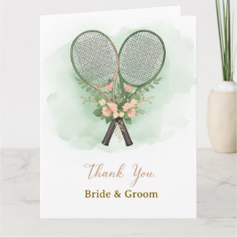 Cartão De Agradecimento Tennis Wedding Thank You Card