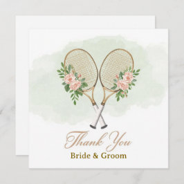 Cartão De Agradecimento Tennis Wedding Thank You Card 