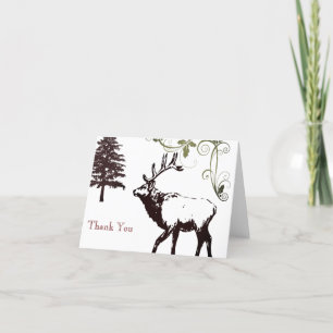 Cartão De Agradecimento Terra Maravilha de inverno Elk selvagem