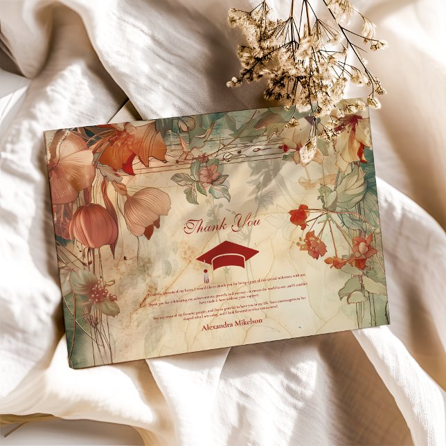 Cartão De Agradecimento Terracotta Festa de formatura (Criador carregado)