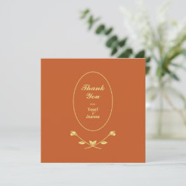 Cartão De Agradecimento Terracotta Rosa Wedding