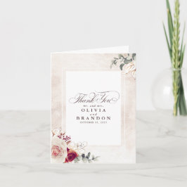 Cartão De Agradecimento Terrenos Shades Floral Casamento Obrigado