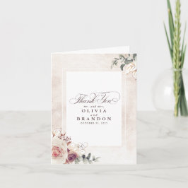 Cartão De Agradecimento Terrenos Shades Floral Casamento Obrigado