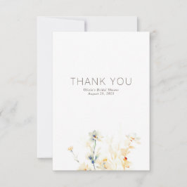 Cartão De Agradecimento Terrível Flores Pequenos Minimalistas Obrigado