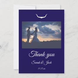 Cartão De Agradecimento Texas Longhorn Wedding Flat Thank You Card