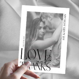 Cartão De Agradecimento Texto e Foto de Sobreposição de Tipografia Moderna