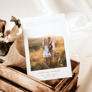 Cartão De Agradecimento Texto e Foto do Terracotta Elegante Simples Casa