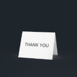 Cartão De Agradecimento Texto Editável Moderno | Branco e Cinza Escuro<br><div class="desc">Visual minimalista editável,  edite como quiser!</div>