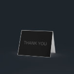 Cartão De Agradecimento Texto Editável Moderno | Cinzas escuras e pretas<br><div class="desc">Aspecto minimalista editável,  edite como quiser!</div>