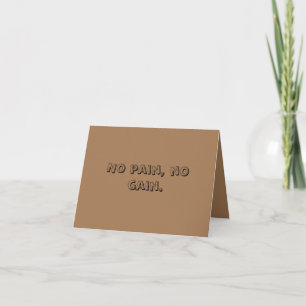 Cartão De Agradecimento Texto personalizado de motivação GYM e castanho cl