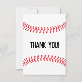Cartão De Agradecimento Texto Personalizado do Beball Party Red Seams