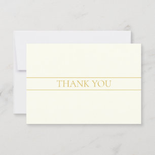 Cartão De Agradecimento Texto Simples Elegante Personalizável Dourado Br