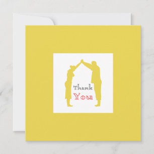 Cartão De Agradecimento Texto vermelho elegante do Ouro chic