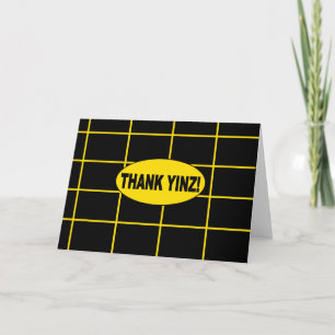 Cartão De Agradecimento Thank Yinz Gold Centered Greeting Card
