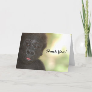 Cartão De Agradecimento THANK YOU Baby Gorilla Card