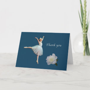 Cartão De Agradecimento Thank You, Ballerina, Peony, Card