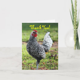 Cartão De Agradecimento Thank You, Blank, Rooster