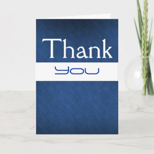 Cartão De Agradecimento "thank you" blue white birthday wedding