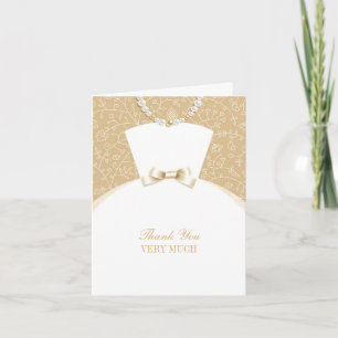 Cartão De Agradecimento Thank You Bridal Shower Folded Card
