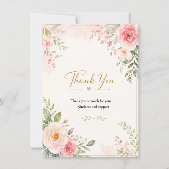 Cartão De Agradecimento Thank you card (Frente)