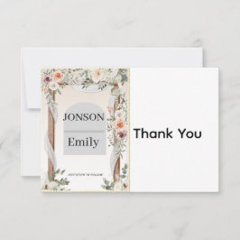 Cartão De Agradecimento Thank You Card Elegant Wedding