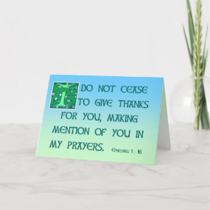 Cartão De Agradecimento Thank You Card Ephesians 1:16