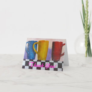 Cartão De Agradecimento thank you card for coffee & art lovers