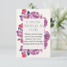 Cartão De Agradecimento thank you card for teacher