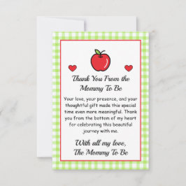 Cartão De Agradecimento Thank You Card from Mommy To Be – Baby Shower 