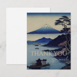 Cartão De Agradecimento Thank you card Japanese Mount Fuji Landsca