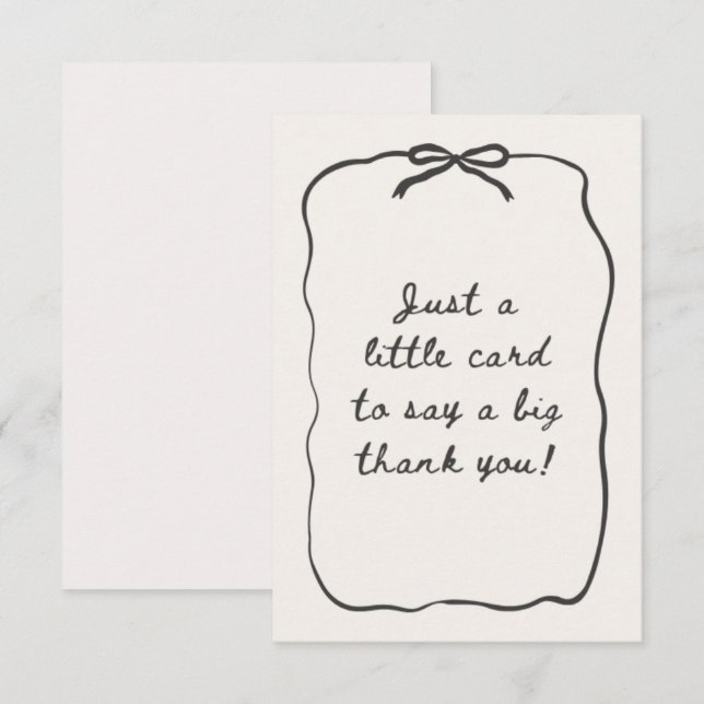 CARTÃO DE AGRADECIMENTO THANK YOU CARD MODERN (Frente/Verso)