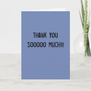 Cartão De Agradecimento Thank You Card - Sarcastically