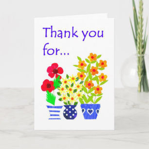 Cartão De Agradecimento Thank You Card to Customise - Flower Power
