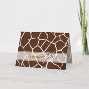 Cartão De Agradecimento Thank You card, with giraffe