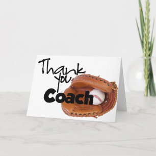 Cartão De Agradecimento Thank You Coach, Baseball