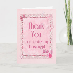 Cartão De Agradecimento Thank you flowergirl
