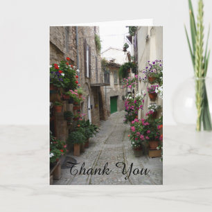 Cartão De Agradecimento Thank You Flowers Italian Sidestreet Card