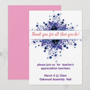 Cartão De Agradecimento Thank you, for all that you do invitation