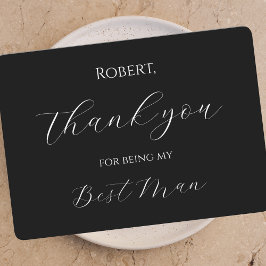Cartão De Agradecimento Thank You for Being My Best Man Card Script
