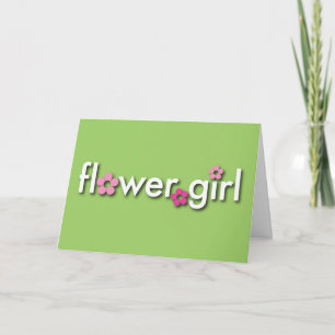 Cartão De Agradecimento Thank You For Being My Flower Girl! Card
