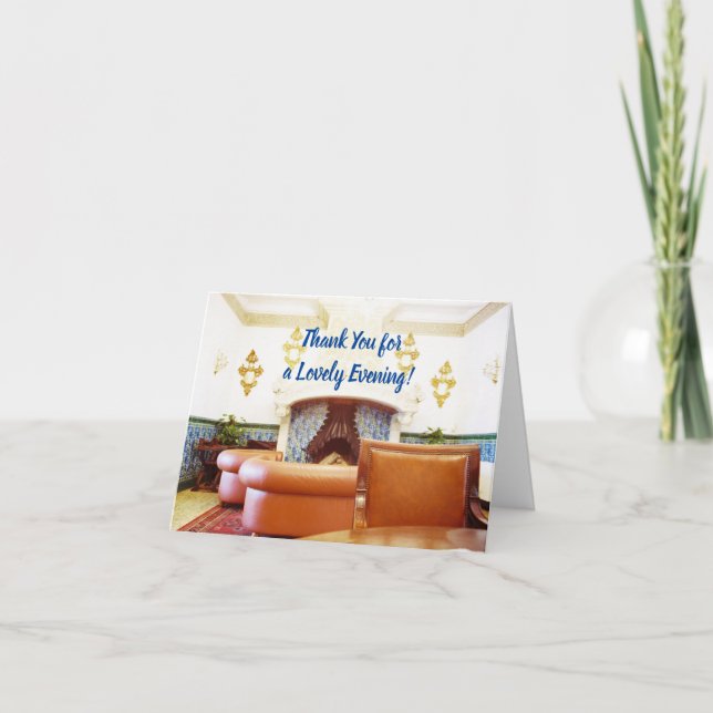 Cartão De Agradecimento Thank You for Dinner Card (Frente)