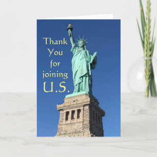 Cartão De Agradecimento Thank you for joining U.S. New Citizen Greetings C
