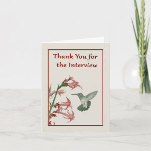 Cartão De Agradecimento Thank You for the Interview note card