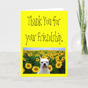 Cartão De Agradecimento Thank You for your Friendship boxer greeting card