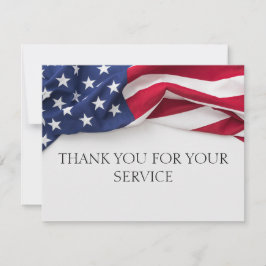 Cartão De Agradecimento THANK YOU for your service American Flag Cards