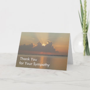 Cartão De Agradecimento Thank You for Your Sympathy Card - Light at Dawn