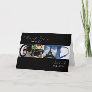 Cartão De Agradecimento Thank You From the Grad Card in Alphabet Photograp