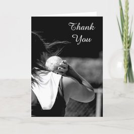 Cartão De Agradecimento Thank You Girl Shotput greeting card