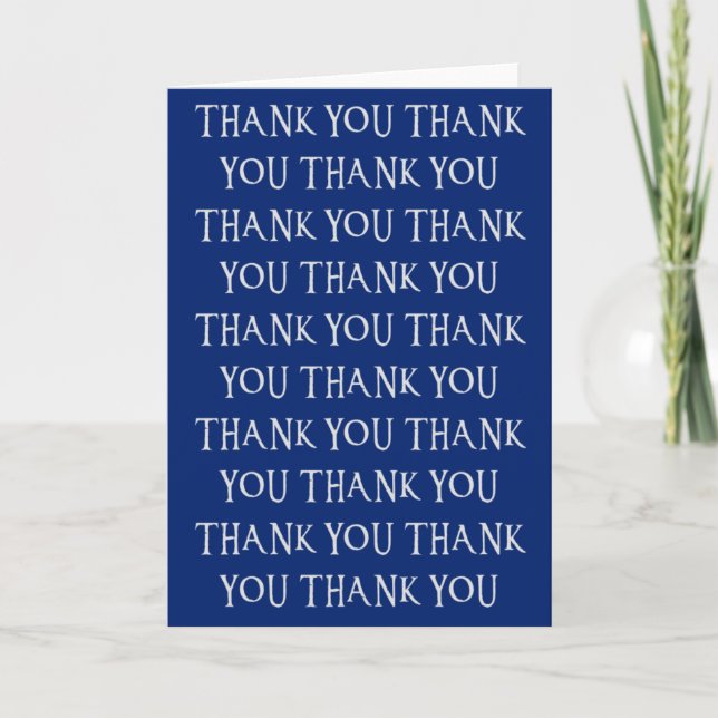 Cartão De Agradecimento Thank You Greeting Card (Frente)