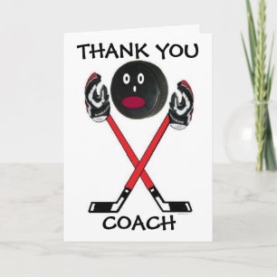 Cartão De Agradecimento Thank You Hockey Coach